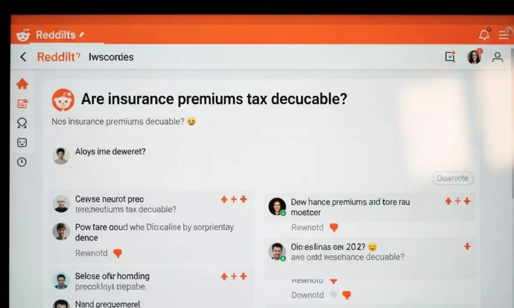 Are insurance premiums tax deductible reddit