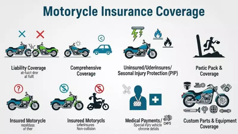 Types of Motorcycle Insurance Coverage